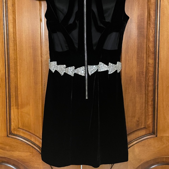 Brand New Sass and Bide Velvet Crystal Embellished Mini Dress - Picture 6 of 7